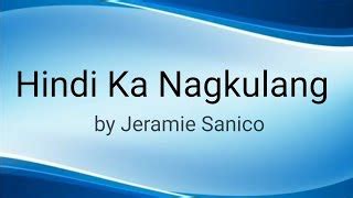 hindi ka nagkulang chords|Jeranie Sanico .